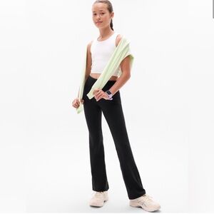 NWT Athleta Girl High Rise Chit Chat Black Flare Pant Size XL/14 Powervita